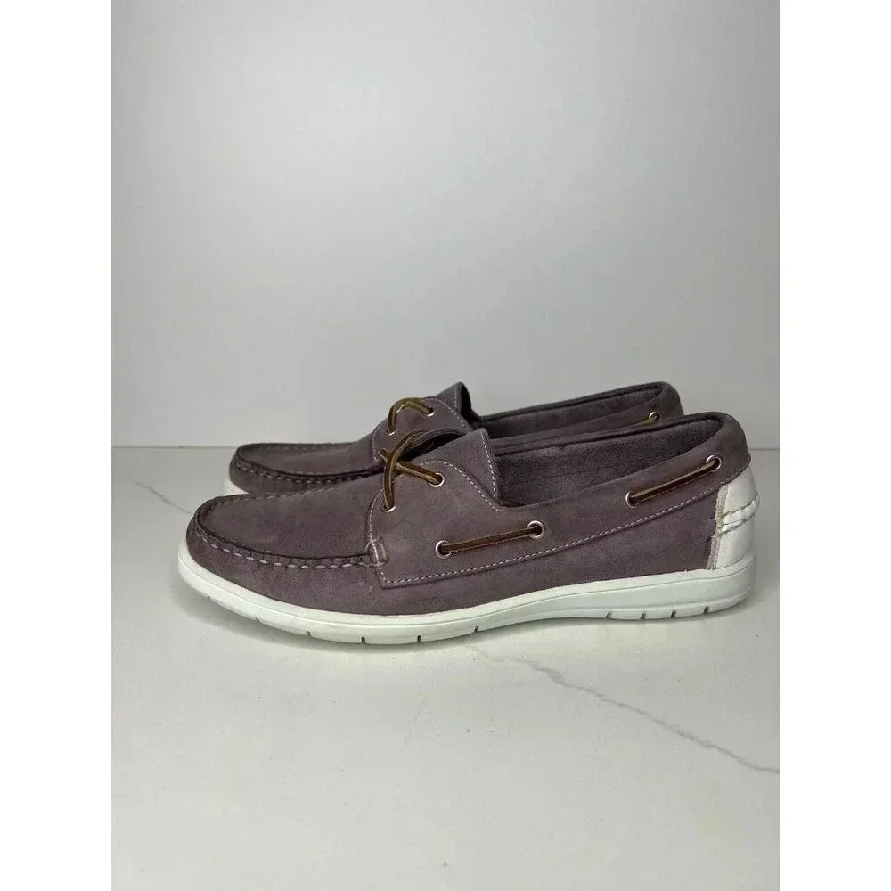 Allen Edmonds AE Lake Mendota Boat Shoes Plum Size 9 E Loafers Comfy